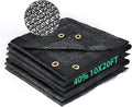 Kesfitt 40% Shade Cloth 10x20 ft, Breathable HDPE Mesh Sun Shade Tarp for Garden & Greenhouse, UV Resistant Outdoor Shade Fabric with Copper Grommets for Plants, Patio, Yard
