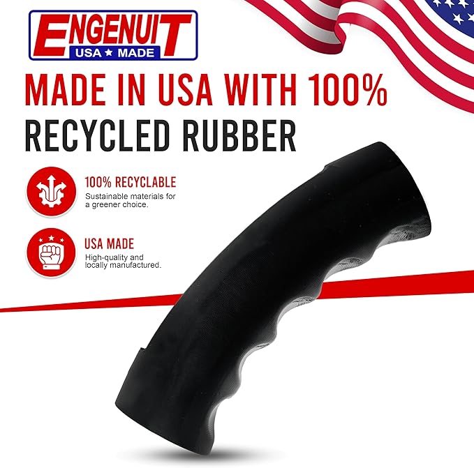 USA-Made Bucket Grip for 1-5 Gallon Buckets, Ergonomic, Durable Handle Grip for Heavy-Duty Buckets | Easy to Install, Comfortable for Gardening, Construction, DIY | Fits 5 Gal Handles - Pack of 8