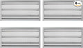 8" x 16" Manual Foundation Vent with Adjustable Louvers for Ventilating Crawl Space Replacement Air Vent for Block & Brick Construction, Aluminum, 73 sq. in. Net Free Vent Area, 4 Pack