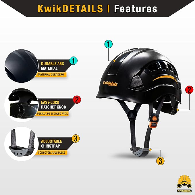 KwikSafety - Charlotte, NC - Hard Hats [Full Brim, Cap Style, Climbing Style] Type 1, Class C ANSI OSHA