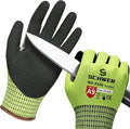 Schwer ProGuard Highest Level Cut Resistant Work Gloves PR3326 for Extreme Protection，ANSI A9 Cut Gloves with Reinforced Thumb, Non Slip, Breathable, Cooling, Durable, Touch-screen, Yellow 1 Pair XXL