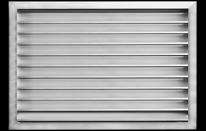 HVAC Premium 26"W x 22"H Aluminum Exterior Gable Louver Vent for Walls & Crawlspace - Weather-Resistant Air Grille with Screen Mesh - [Outer Dimensions 27.75"W x 23.75"H]