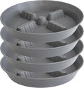 4 Pack Plant Saucer 8 inch, 10 12 14 17 inch, Plant Stand Plastic Plant Saucers for Indoors Outdoor, Heavy Duty Flower Planter Drip Trays for Pots, Pot Saucers for Plants, Grow Bags Saucers