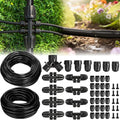 132FT Drip Irrigation Tubing Kit with 1/2 inch Drip Irrigation Tubing, 1/4 inch Irrigation Dripline, and Irrigation Parts for Garden, Raised Beds, and Greenhouse Watering