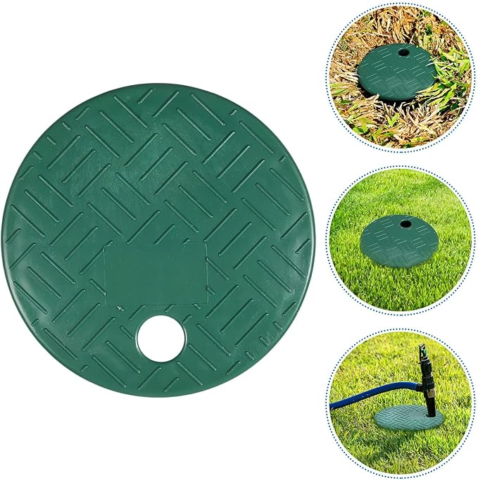TIDTALEO 6pcs 6-inch Round Irrigation Valve Box Lid Cover for Sprinkler System Outdoor Watering Equipment Heavy Duty Replacement Caps for Garden Valve Boxes