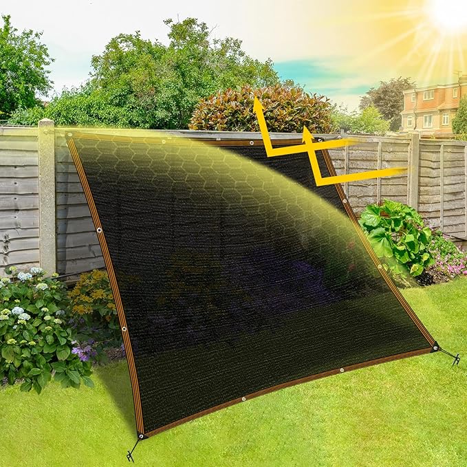 Shade Cloth - for Garden 90% Plant Shades Mesh Tarp with Grommets Outdoor Sun Shades Netting for Chicken Coop Greenhouse Vegetables Pergola Patio Cover