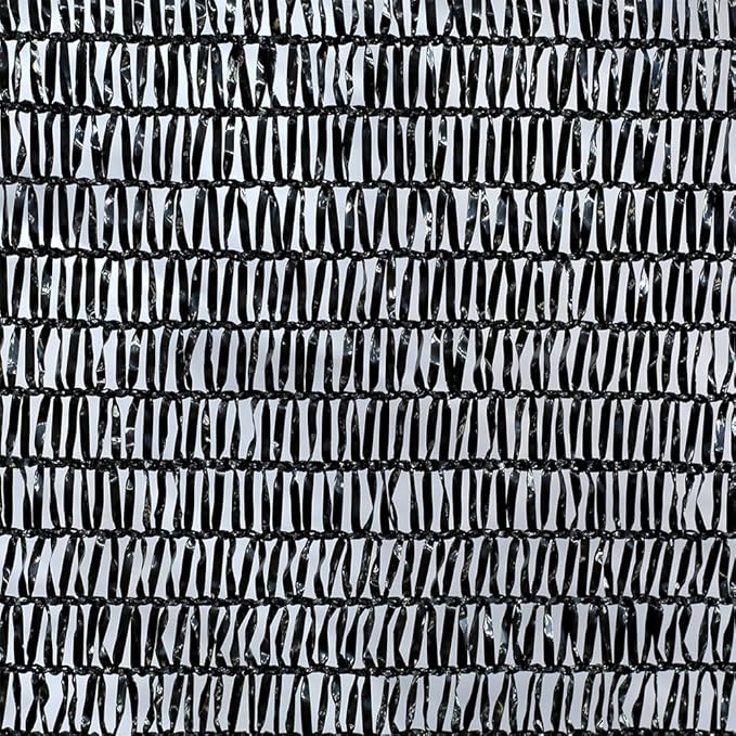 Agfabric 12x20ft 50% Sunblock Shade Cloth Cover with Clips for Plants, Black