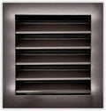 12"w X 12"h Aluminum Exterior Vent for Walls & Crawlspace - Rain & Waterproof Air Vent with Screen Mesh - HVAC Grille - Brown [Outer Dimensions 13.5”w x 13.5”h]