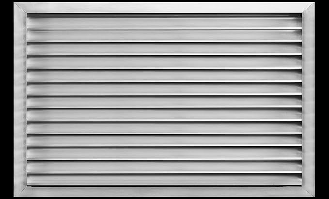 HVAC Premium 36"W x 34"H Aluminum Exterior Gable Louver Vent for Walls & Crawlspace - Weather-Resistant Air Grille with Screen Mesh - [Outer Dimensions 37.75"W x 35.75"H]