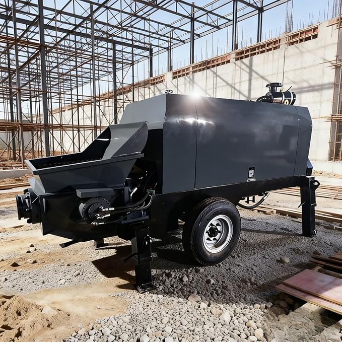 Trailer Mounted Concrete Pump with 8 to 35 Cubic Meter Per Hour Output Up to 150 Meter Vertical and 500 Meter Horizontal Conveying Distance High Performance Customizable Models