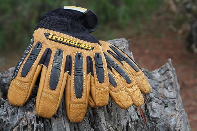 Ironclad Ranchworx Work Gloves RWG2, Premier Leather Work Glove, Performance Fit, Durable, Machine Washable, RWG2-02-S, Brown/Black, Small (Pack of 1)