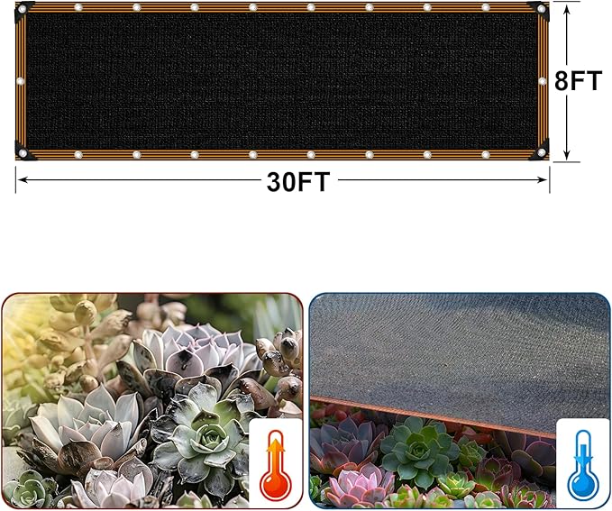 Shade Cloth - for Garden 90% Plant Shades Mesh Tarp with Grommets Outdoor Sun Shades Netting for Chicken Coop Greenhouse Vegetables Pergola Patio Cover
