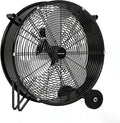 30 Inch Industrial Drum Fan 14000 CFM Ultra High Velocity Floor Fan for Large Warehouse, Shop & Gym - 3-Speed Heavy Duty Metal Cooling Fan with 360° Tilt, Rolling Wheels & UL Safety Listed