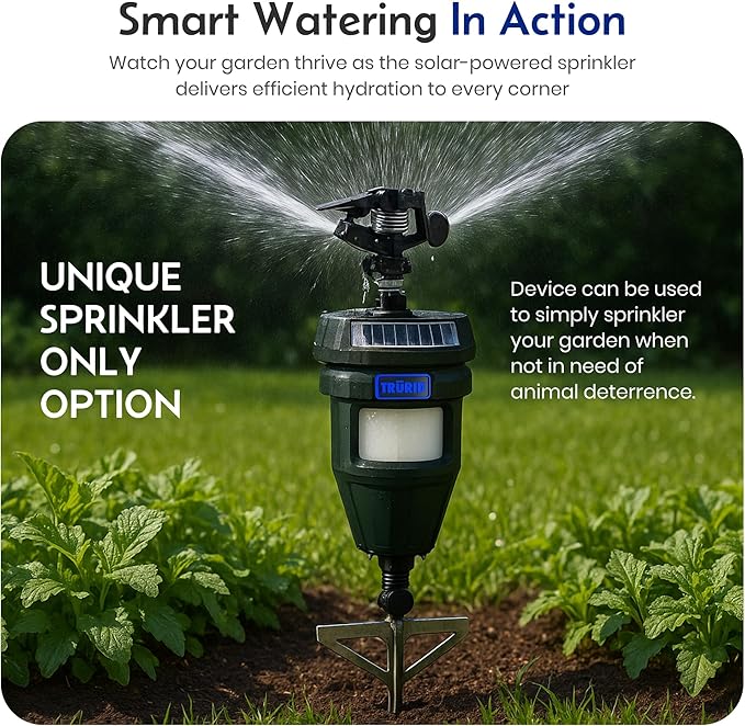 Motion Activated Sprinklers for Yard - Cat & Deer Repellent Devices, Raccoon & Dog Deterrent, Skunk & Cat Repellent for Yard, Scarecrows for Outside, Yard Maintenance Must Haves (2 Pack)
