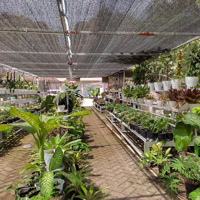 VICLLAX 50% Customized Black Garden Shade Fabric Sun Shade Cloth - UV Protection Sun Shade Cover for Plants, Outdoor, Greenhouse & Lawn | Lightweight Cover Mesh Fabric with Grommets, 14x16 FT