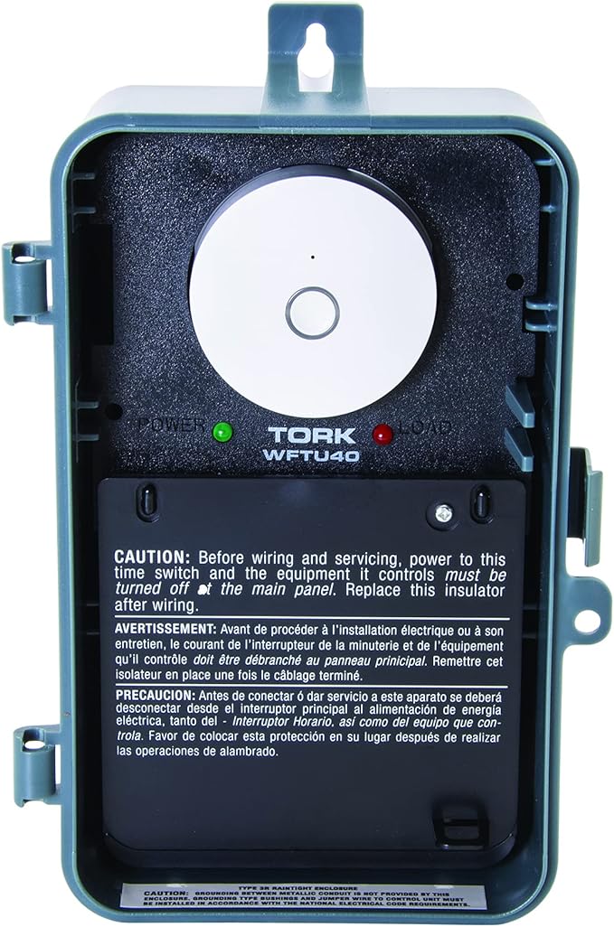 NSI WFTU40 a brand of NSI Industries, Indoor/Outdoor Smart 7-Day, Multi-Voltage Time Switch with Wi-Fi App Integration, 40 Amp, Gray