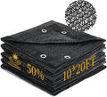 50% Shade Cloth for Garden, 10 x 20 FT Sun Shade Mesh Tarp with Reinforced Grommets, Durable HDPE Material Outdoor Shade Cloth for Plants, Greenhouse, Pergola and Backyard Patio Sunshade