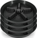 4 Pack Plant Saucer 14 inch, Plastic Plant Saucers for Indoors, Raised Middle Plant Trays for Pots, Water Tray for Plants, Plant Stand Water Catcher Tray, Pot Saucers for Plants