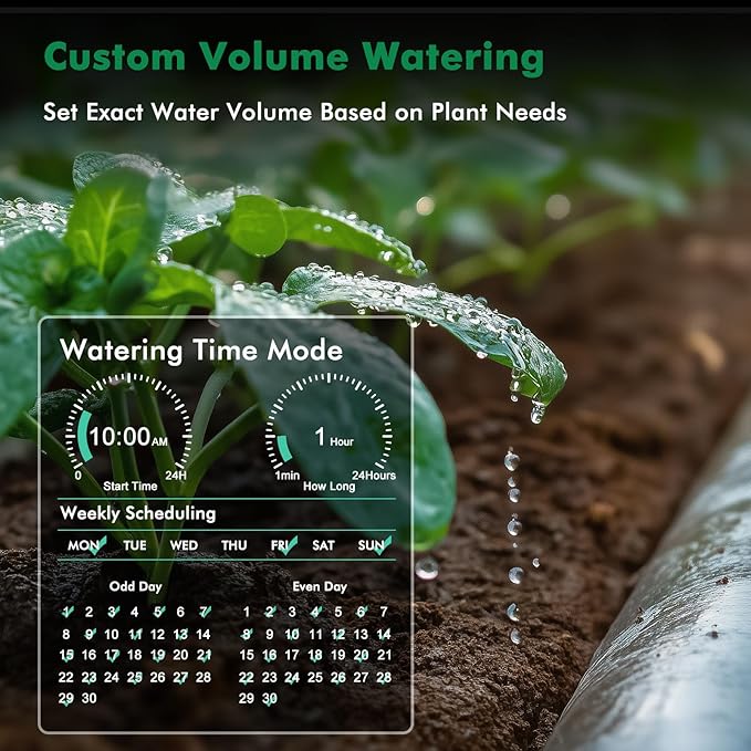 RESTMO Brass Inlet & Outlet Smart Sprinkler Hose Timer with Flow Meter, Water Timer for Garden Hose with APP Remote Control (RF Hub & 2.4GHz WiFi Connection), Automatic Drip Irrigation System for Lawn