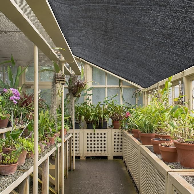 40% Shade Cloth for Plants, 6.5X15Ft Greenhouse Shade Cloth, Plant Shade Cover from Sun, Outdoor Mesh Tarp for Garden, Vegetables, Flowers, Potted Plants Heat Protection.