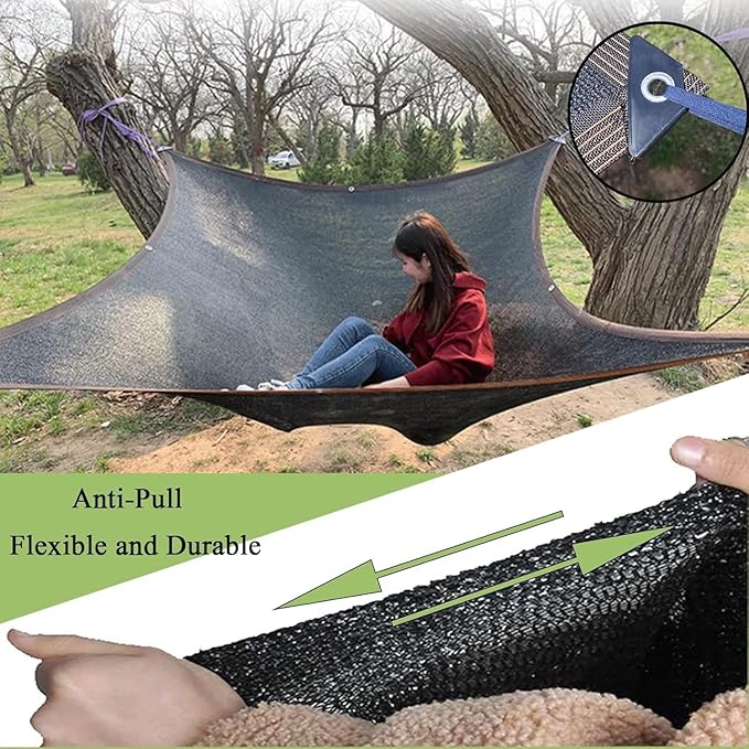 Shade Cloth - Garden Shade Mesh Netting with Grommets Outdoor Sun Shade Cover for Pergola Patio Plants Greenhouse Chicken Coop Black Shading Rate 70% -90% (6X3FT)