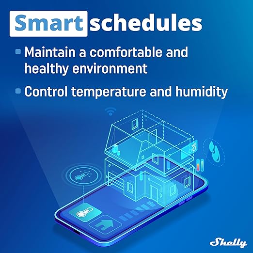 Shelly Plus Add-On | Wi-Fi & Bluetooth Add-On for Shelly Plus Devices | Measure Temperature and Humidity | Home Automation | Works with Alexa & Google Home | iOS Android App | No Hub | Digital Sensor