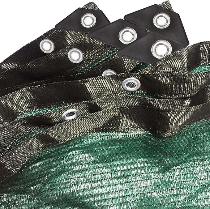 70% Green Shade Cloth with Grommets, 10 FT X 14 FT Premium Heavy Duty Shade Cover, UV Blocking Mesh Tarp for Garden, Patio Plants Cover, Barns Kennel,Tomatoes