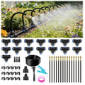 Drip Irrigation System, 50FT 1/4" Garden Watering for Outdoor Plants & Raised Beds, 15pcs Upgraded Brass Nozzles 360° Adjustable Misting Kit, UV-Resistant Tubing for Greenhouse, Lawn & Patio Cooling