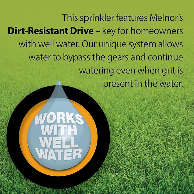Melnor 65165AMZ XT Turbo Oscillating Sprinkler,4,500 sq. ft.,Quick Connect Bundle,2-Way Adjustable,Black,Yellow,(Pack of 12)