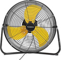 18" High Velocity Floor Fan, 3800 CFM Heavy Duty Industrial Floor Fan, 3 Speed, 360 Degree Tilt, Wall Mounted & Floor Design for Warehouse, Basement, Factory, Barn, Garage - UL Safety Listed