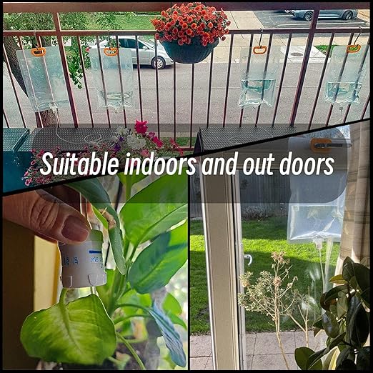 3 Pack 3.5L Plant IV Water Bag Automatic Plant Drip Watering Bags - Indoor Outdoor Self-Watering System with Adjustable Flow|Durable & Water-Saving Plant Watering Kit Set