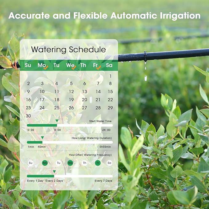 Irrigation System Controller,Smart Water Timer with 2 Outlet,for Lawns, Dark Gray-Brass Inlet & Plastics Outlet (2-Outlet)