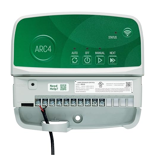 Rain Bird ARC4 App-Based Indoor Smart Irrigation WiFi Timer/Controller, 4-Zone/Station, EPA WaterSense Certified, Compatible with Alexa, Indoor 4-Station