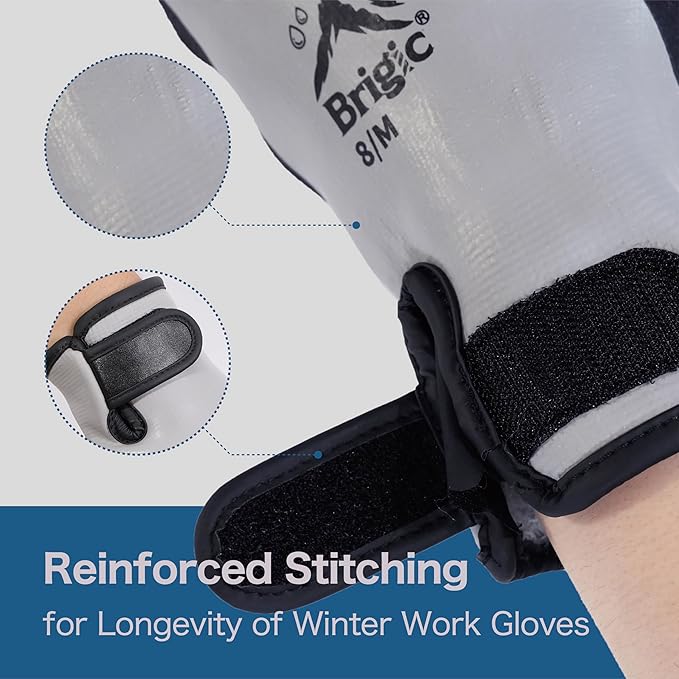 Waterproof Weatherproof Winter Work Gloves, Gray, Ideal for Gardening & Outdoor Tasks