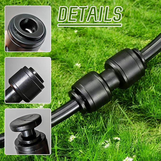 30 PCS Quick Connect 1/4" Drip Irrigation Coupling Fitting,Push-to-Connect Straight Coupler Connectors for 1/4" Irrigation Tubing with 10PCS End Plugs,Hose Connectors for Drip Irrigation System