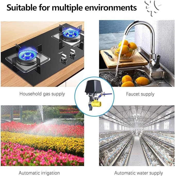 UseeLink Matter Water Valve, Smart Water Shut Off Valve, Automatic Valve Controller Timer,Compatible with Alexa,Apple Home, 1 Pack