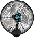 Tornado - 16 Inch Pro Series Oscillating Wall Mount Fan - High Velocity Heavy Duty Metal Wall Mount Fan for Industrial, Commercial, Residential, and Greenhouse Use - UL Safety Listed