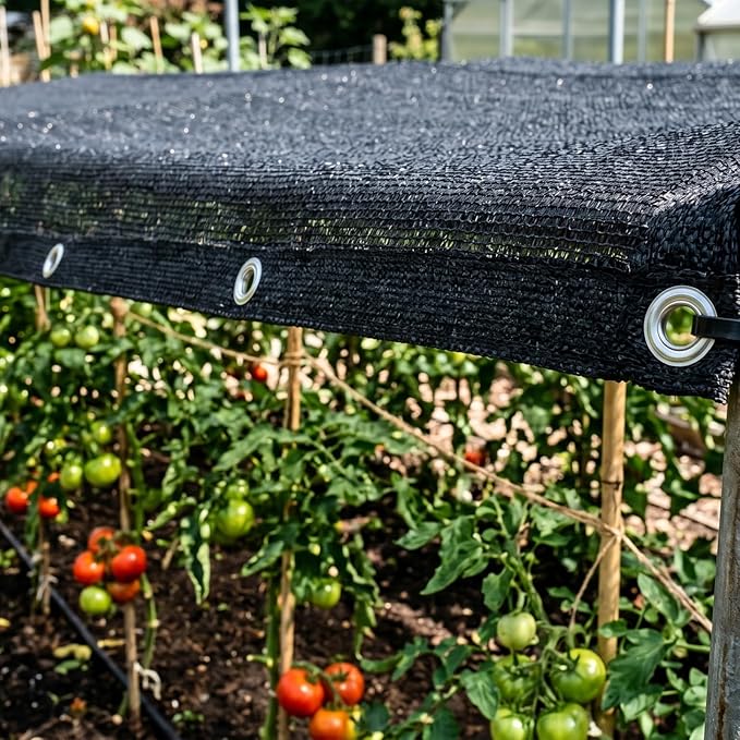 ColourTree 70% Black Shade Cloth Custom Size 7FT x 26FT Mesh Tarp, UV Resistant Netting with Upgrade Grommets for Plant Cover, Greenhouse, Chicken Coop, Barn, Kennel, Garden. (We Make Custom Size)