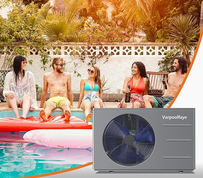 30,000 BTU Swimming Pool Heat Pump - Electric Pool Heater for Above Ground and Inground Pools up to 8,000 Gallons, 110V-120V Pool Heater with WiFi App Control, Heating & Cooling Modes