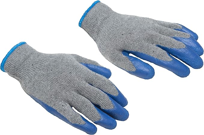 G & F Products Rubber Coated Work Gloves Dozen Pack, Double Layer for Construction, Gardening, Heavy Duty Use