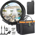 Ausic Portable Misting Systems, Outdoor Water Cooling Misters Set with 6000mAh Water Pump, 20L Bucket, 26FT (8M) Hose, 10*Clips/Ties for Sports/Patio/Umbrella/Pasture/Greenhouse/Canopy/Camping