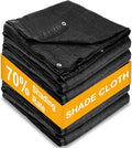 SPORTYOUTH 70% Sun Shade Cloth, 6x20 Ft Shade Mesh Tarp with Grommets, Black Sunblock Cover UV Resistant for Outdoor, Patio, Garden, Pergola, Greenhouse, Chicken Coop, RV, Canopy, Balcony, Barn