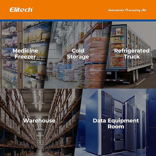 Elitech 100pack Bluetooth Thermometer Data Logger Temperature for Refrigerator with Shadow Data 100000 Points Export PDF/CSV Report, Pharmacy Vaccine DDL Calibration Certificate MAX MIN AVR MKT GSP-6G