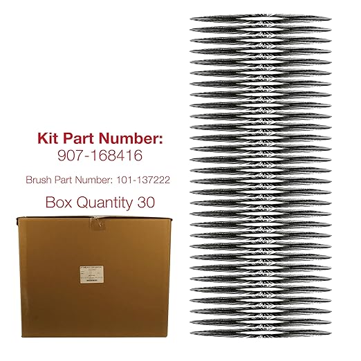 MB Replacement Brushes, 21 x 6-3/8 Inch Convoluted Poly/Wire Wafers, for Various Sweeping Brooms and Machines, Pack of 30
