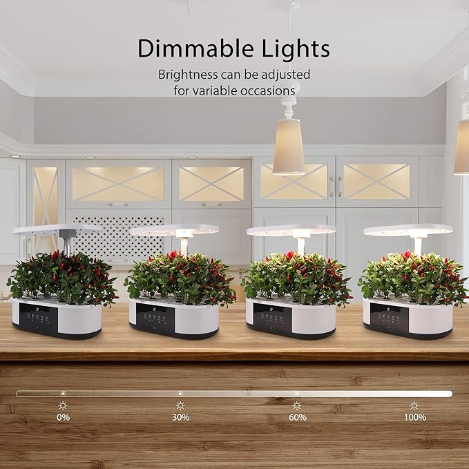 Hydroponics Growing System,12 Pods Hydroponics Growing System Indoor Garden with 120 24W Full Spectrum Grow Lights in 5 Colors, Herb Garden Up to 16" Height Adjustable,Automatic Timer