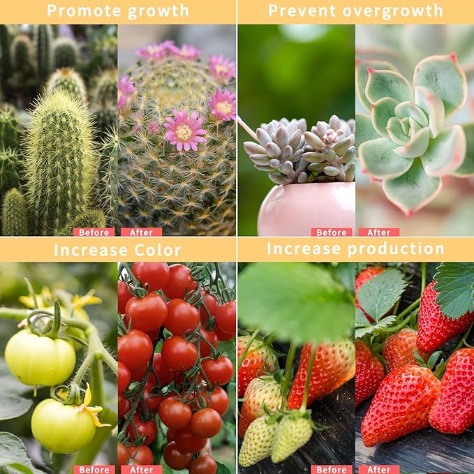 Led Grow Lights for Indoor Plants Full Spectrum, Smart WiFi Led Grow Light with Timer, Dimmable Clip on Grow Light App/Voice Control, Compatible with Alexa/Google/Siri (2 Tube)