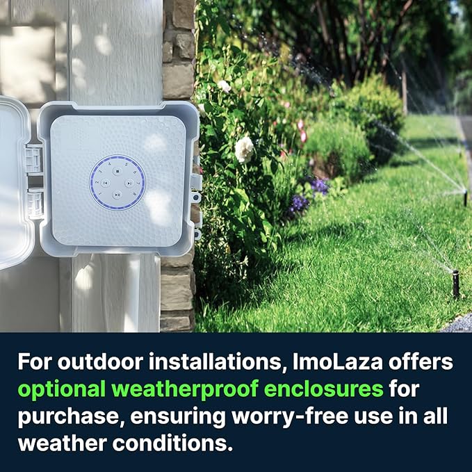 ImoLaza ET Master 4 Gen Smart Sprinkler Controller: Upgraded 6-Zone WiFi Irrigation Controller with Automated Watering, App Control, Smart Weather Skips and Fault Alerts