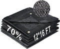 LOVE STORY 12x16FT 70% Black Shade Cloth Sun Shade Net with Grommets Sunblock Net Mesh Tarp for Garden,Plants Cover,Greenhouse and Patio