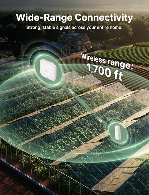 X-Sense Wi-Fi Temperature and Humidity Monitor, Indoor Humidity Meter with App Control, Temperature Sensor for House, Gardening, Free Data Storage Export, SBS50 Base Station Required (Not Included)