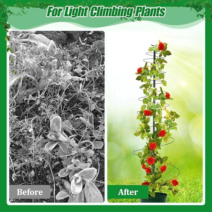 Trellis for Climbing Plants Outdoor,Plants Trellis 44 inch Support Metal Garden Trellis for Plants Flowers Light Vegetables Vine Support